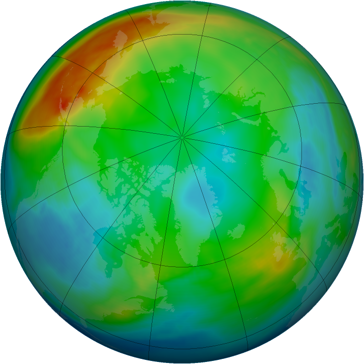 Arctic ozone map for 08 December 2006